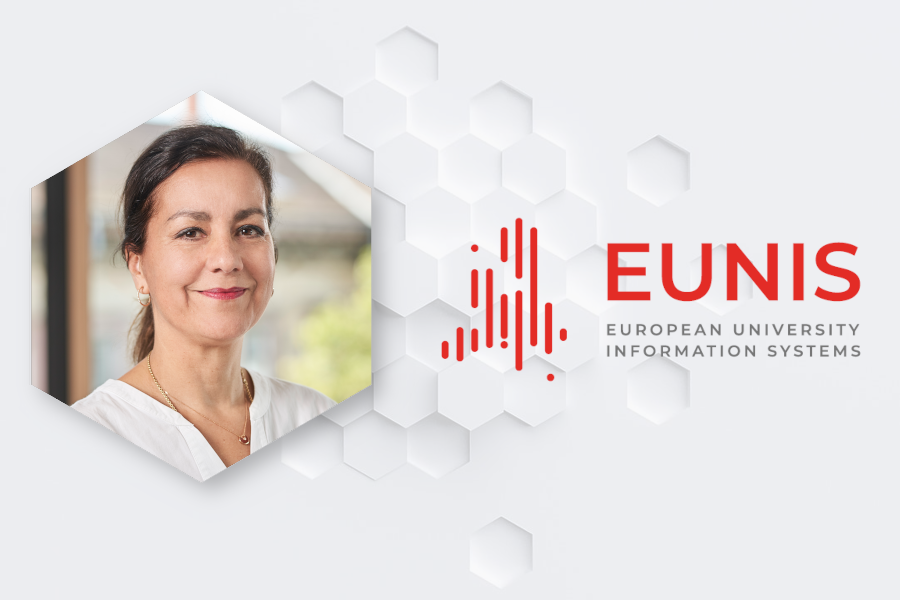 Portrait Isabel Gallin and logo of EUNIS