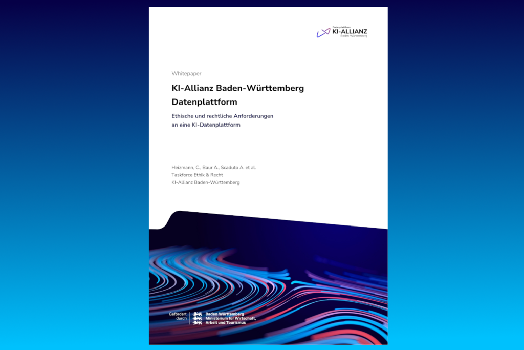 Cover des Whitepapers vor blauem Hintergrund
